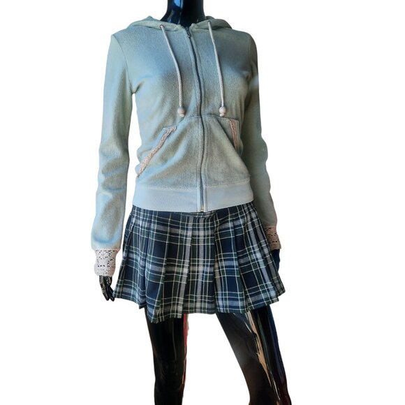 Vintage Y2K Lip Service Plaid Pleated Mini Skirt | Made in USA | Size Medium - Picture 3 of 16